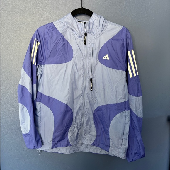 Adidas Light Blue Running Jacket - Picture 1 of 3